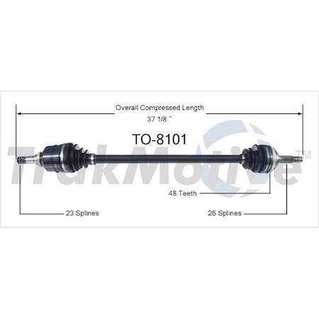 Surtrack Axle Cv Axle Shaft, To-8101 TO-8101